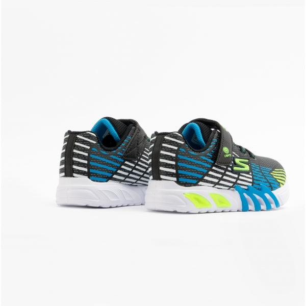 Skechers 400135N/BBLM FLEX-GLOW ELITE Boys Trainers Black/Lime