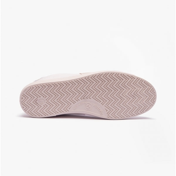 Victoria BERLIN LEATHER & SPLIT Womens Trainers White/Nude