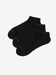 Calvin Klein 3 Pack Mens Ankle Trainer Socks Black