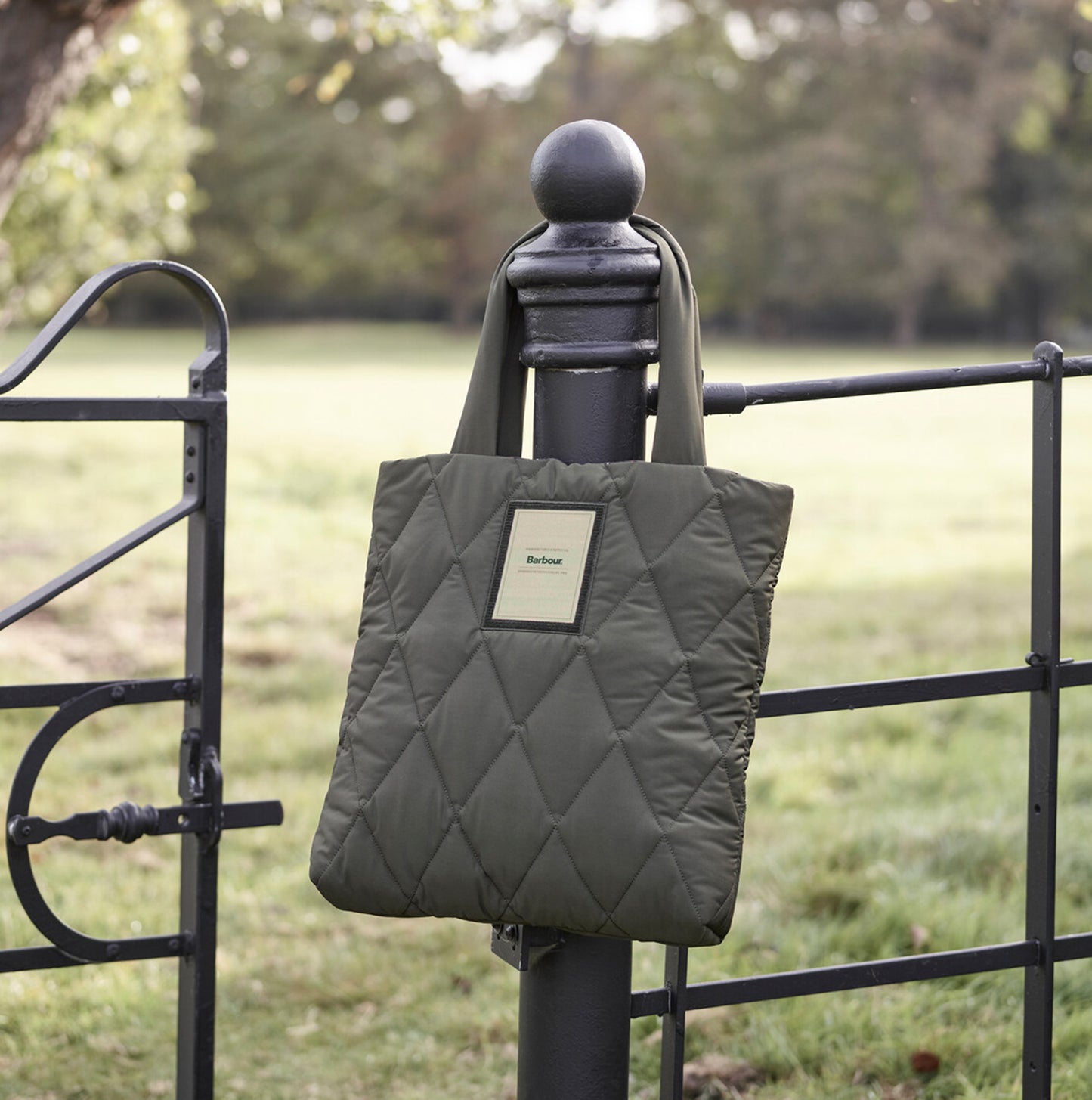 Barbour MARIAH QUILTED Womens Tote Bag Olive