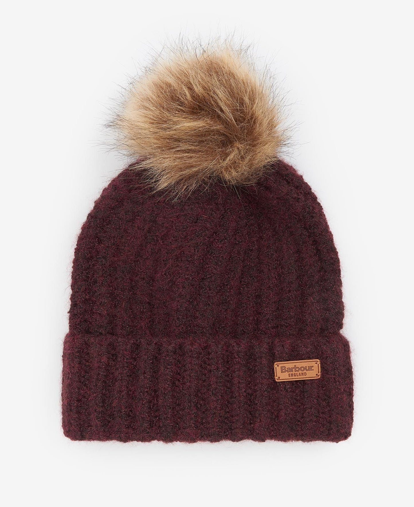 Barbour SALTBURN BEANIE AND TARTAN SCARF Gift Set Womens Cabernet
