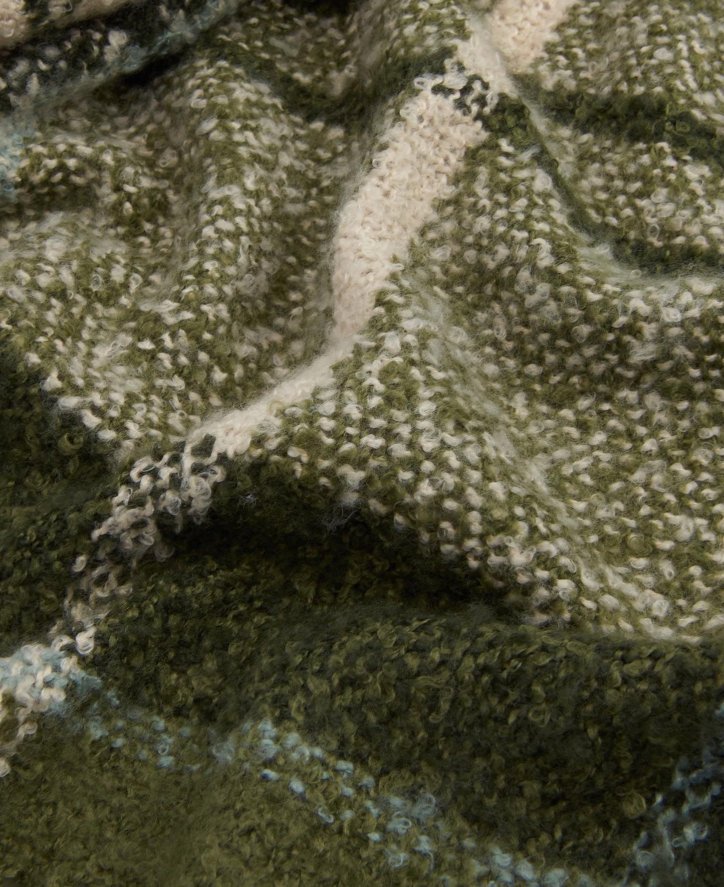 Barbour TARTAN BOUCLE Scarf Womens Ancient Loden