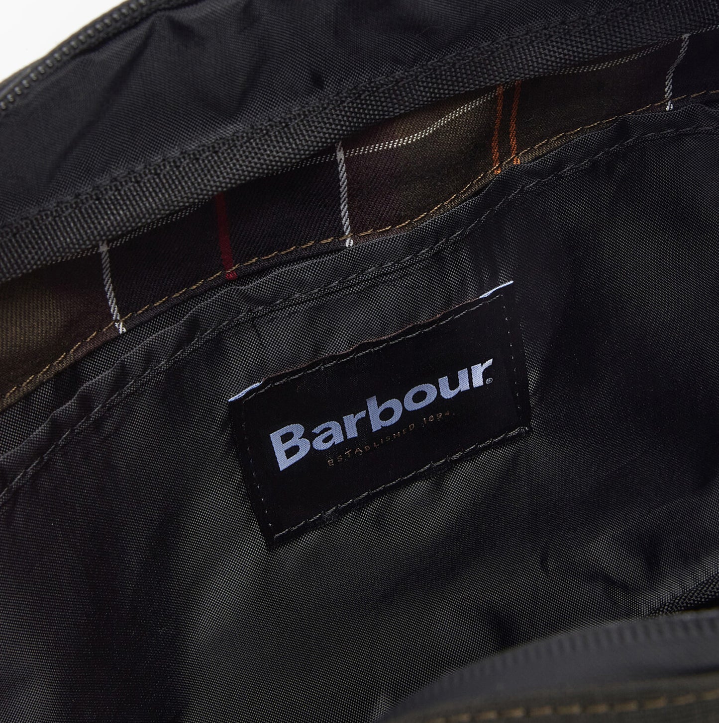 Barbour FIELD CANVAS HANGING Mens Washbag Olive/Black