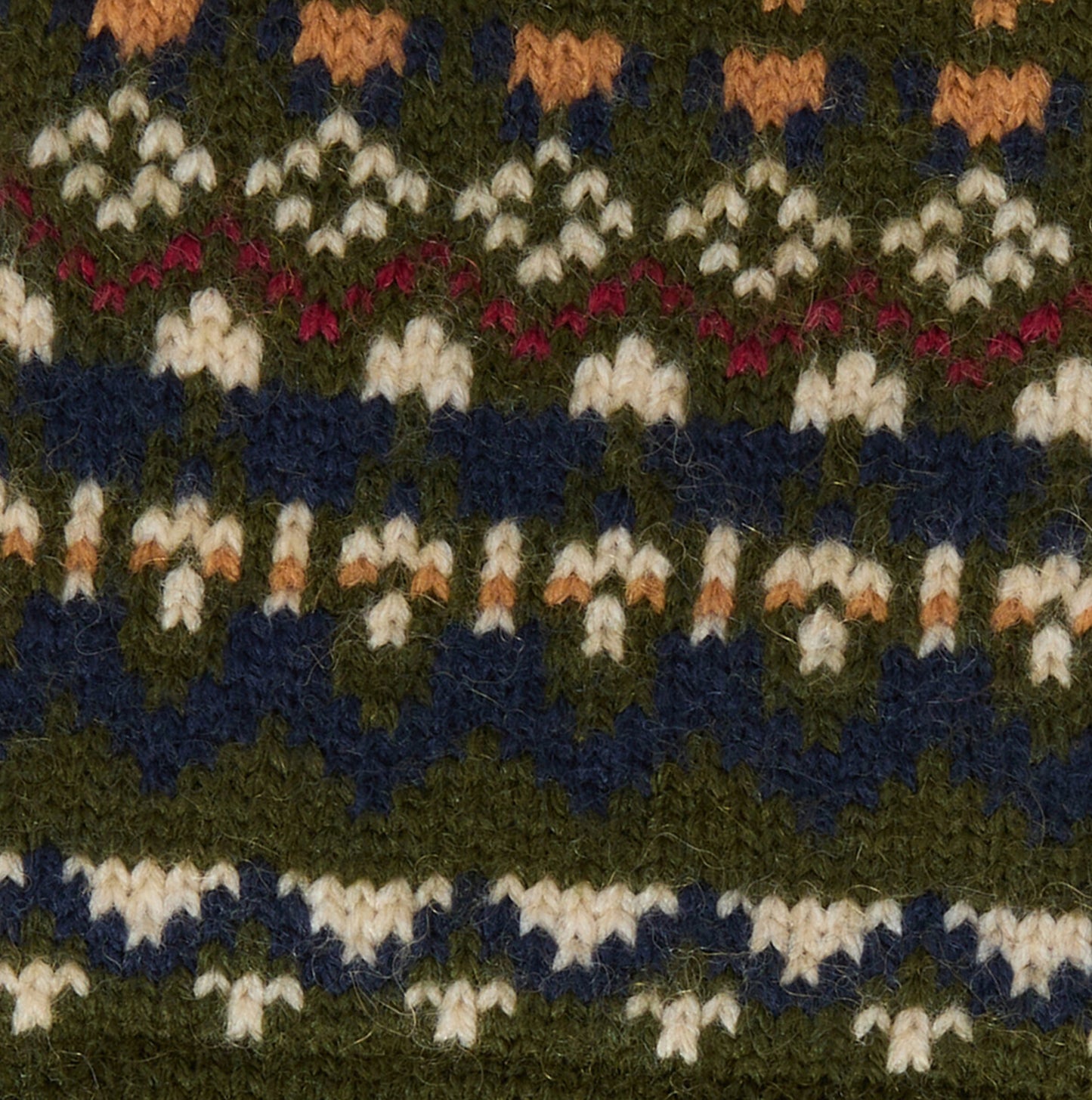Barbour MARLOW FAIR ISLE KNITTED Mens Gloves Olive