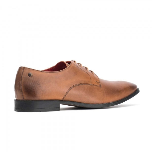 SHILLING Mens Leather Derby Shoes Tan