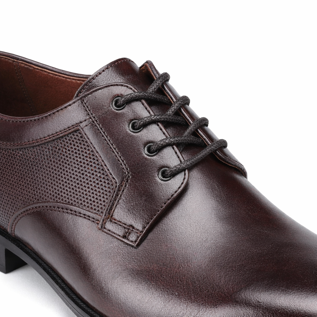 Base London DOME Mens Derby Shoes Brown