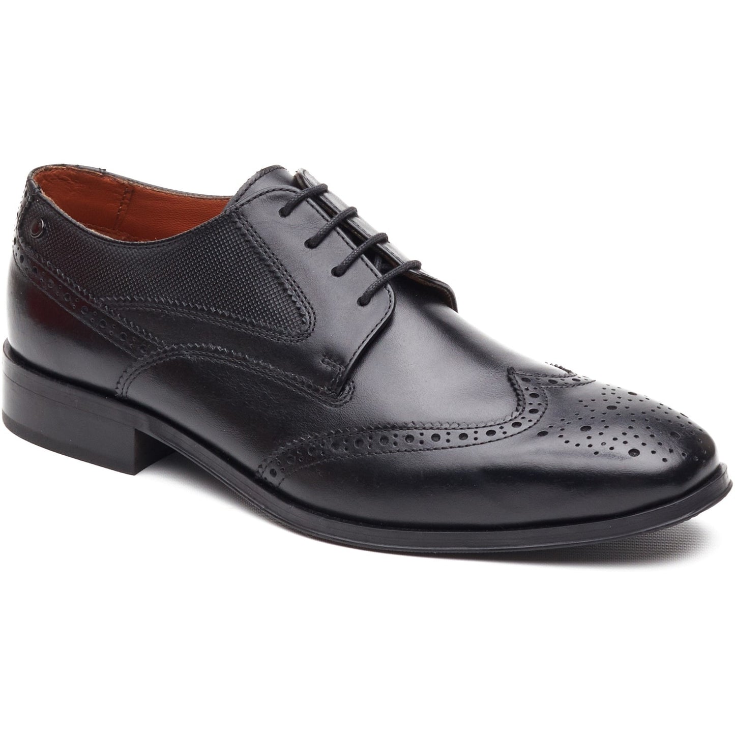Base London STEEPLE Mens Brogue Shoes Black