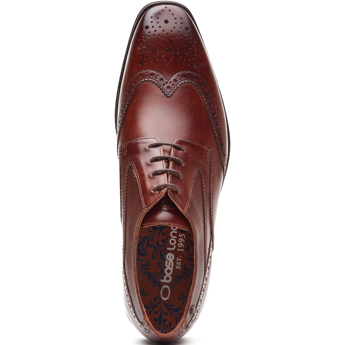 Base London STEEPLE Mens Brogue Shoes Tan