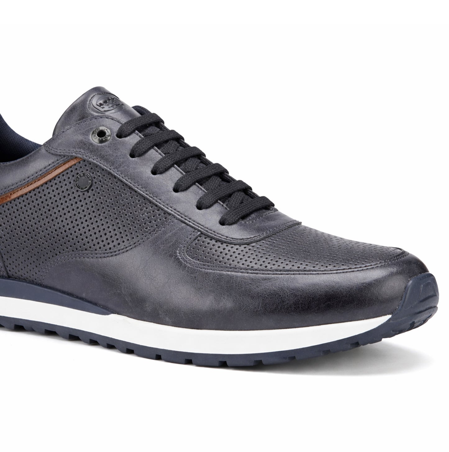 Base London LANCASTER Mens Casual Trainers Navy