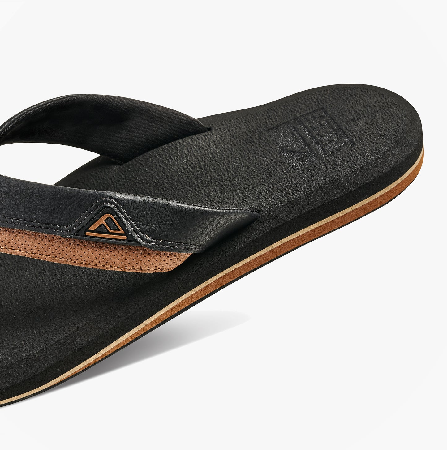 Reef CUSHION DAWN Mens Toe-Post Sandals Black/Tan