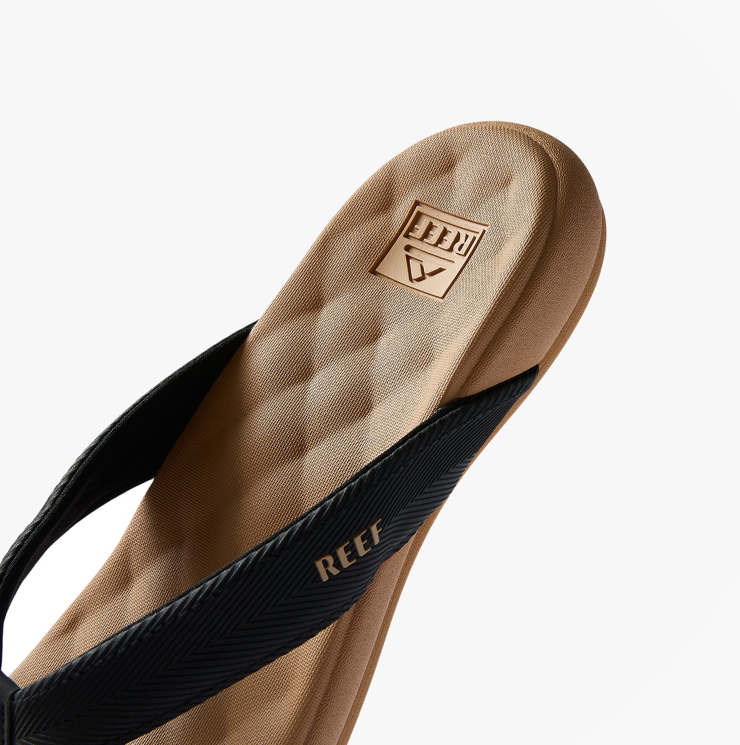 Reef CUSHION MELODY Womens Toe-Post Sandals Black/Tan