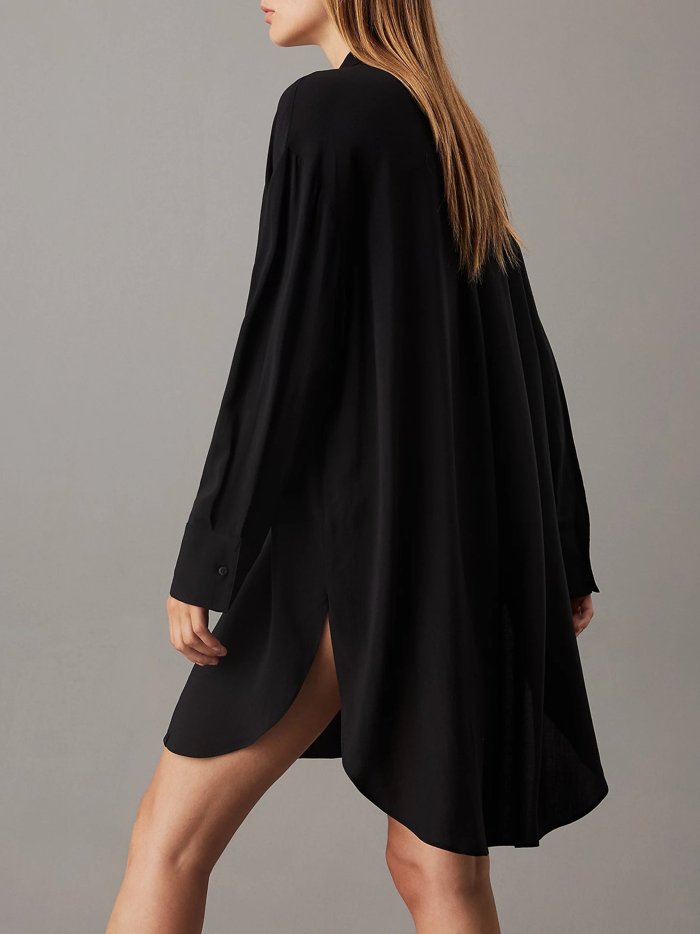 Calvin Klein WOVEN VISCOSE Womens Nightshirt Black