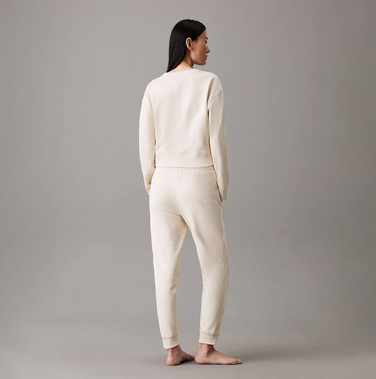 Calvin Klein TONAL LOGO LOUNGE Womens Joggers Sandshell