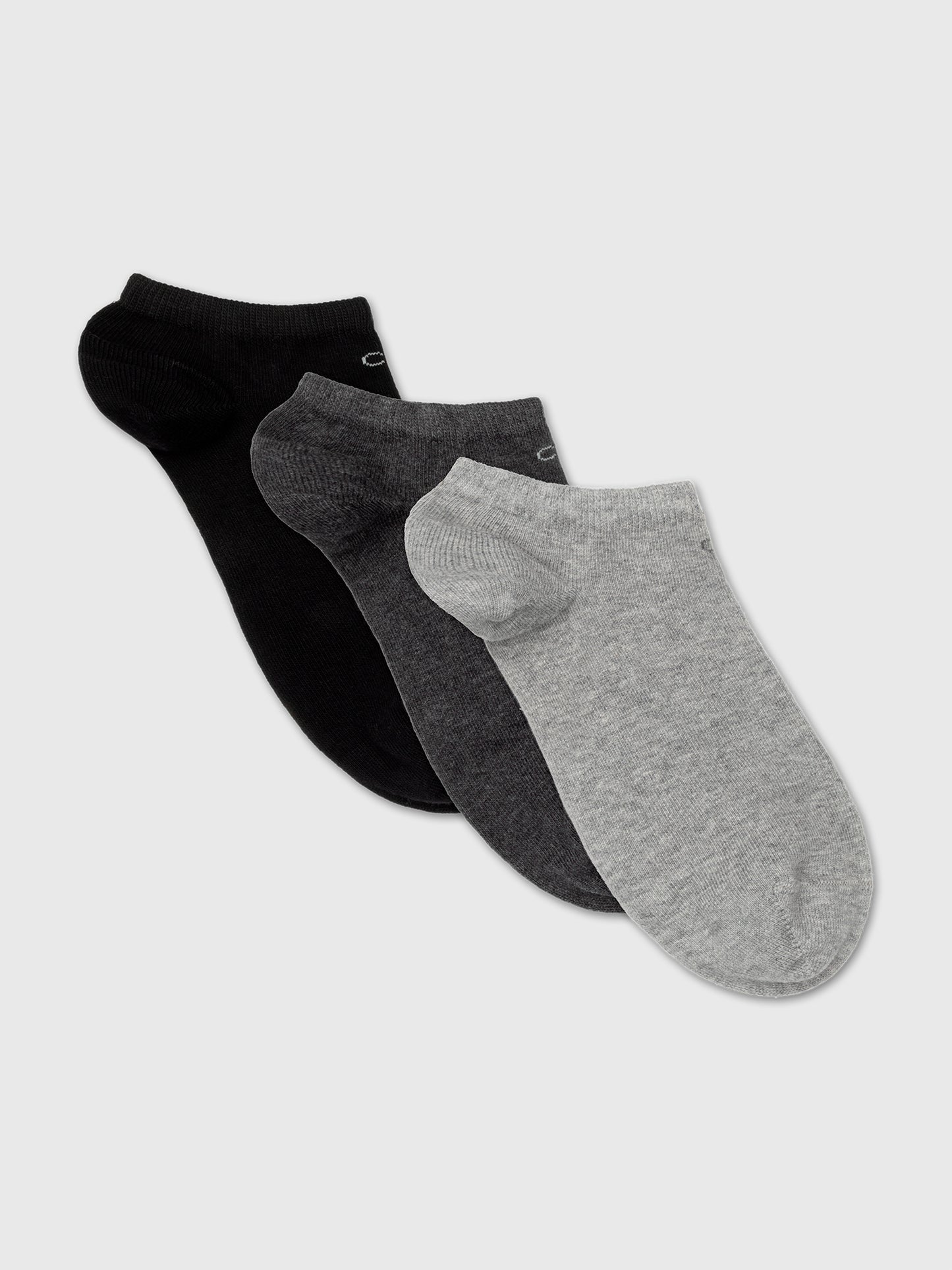 Calvin Klein 3 Pack Womens Ankle Trainer Socks Grey Combo
