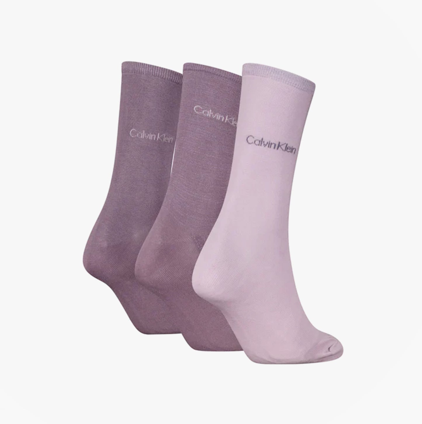 Calvin Klein 3 Pack Giftboxed Womens Crew Socks Lilac