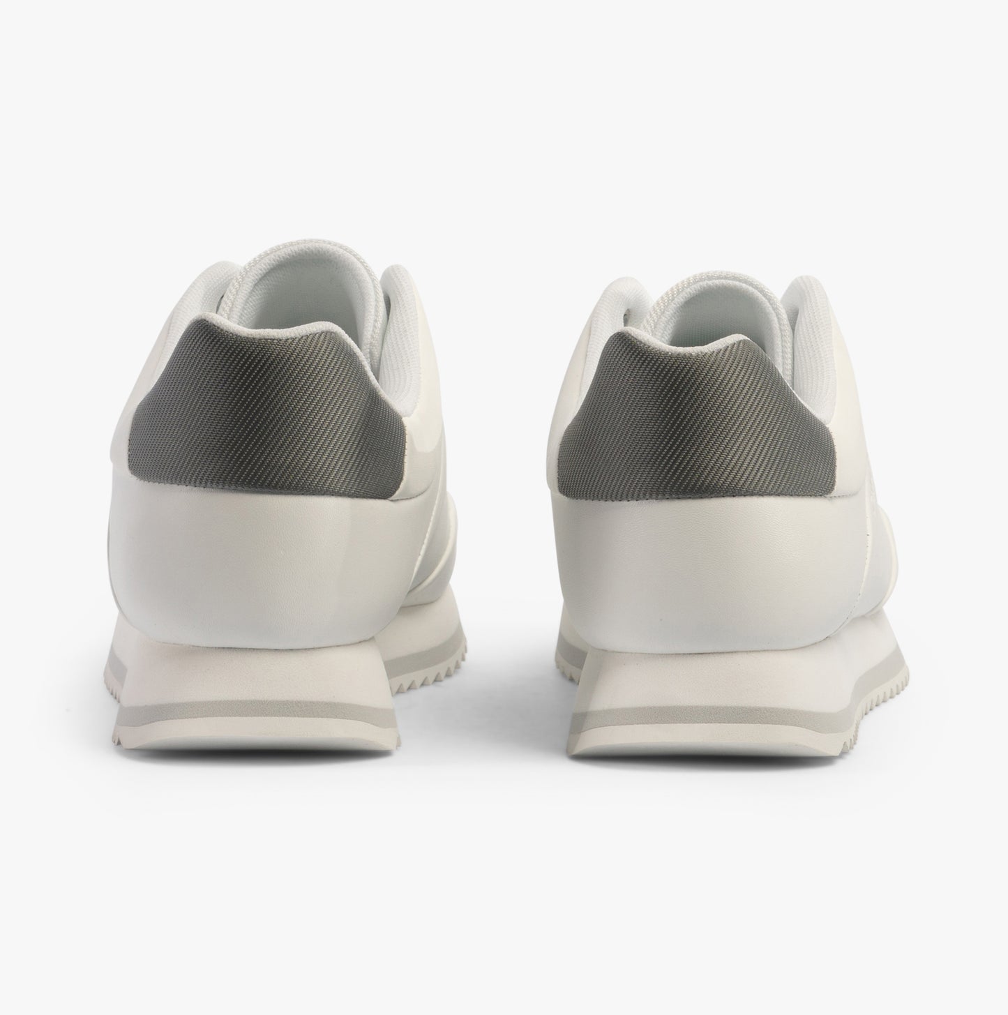 Calvin Klein RUNNER LACE UP Womens Trainers White/Neutral Gray