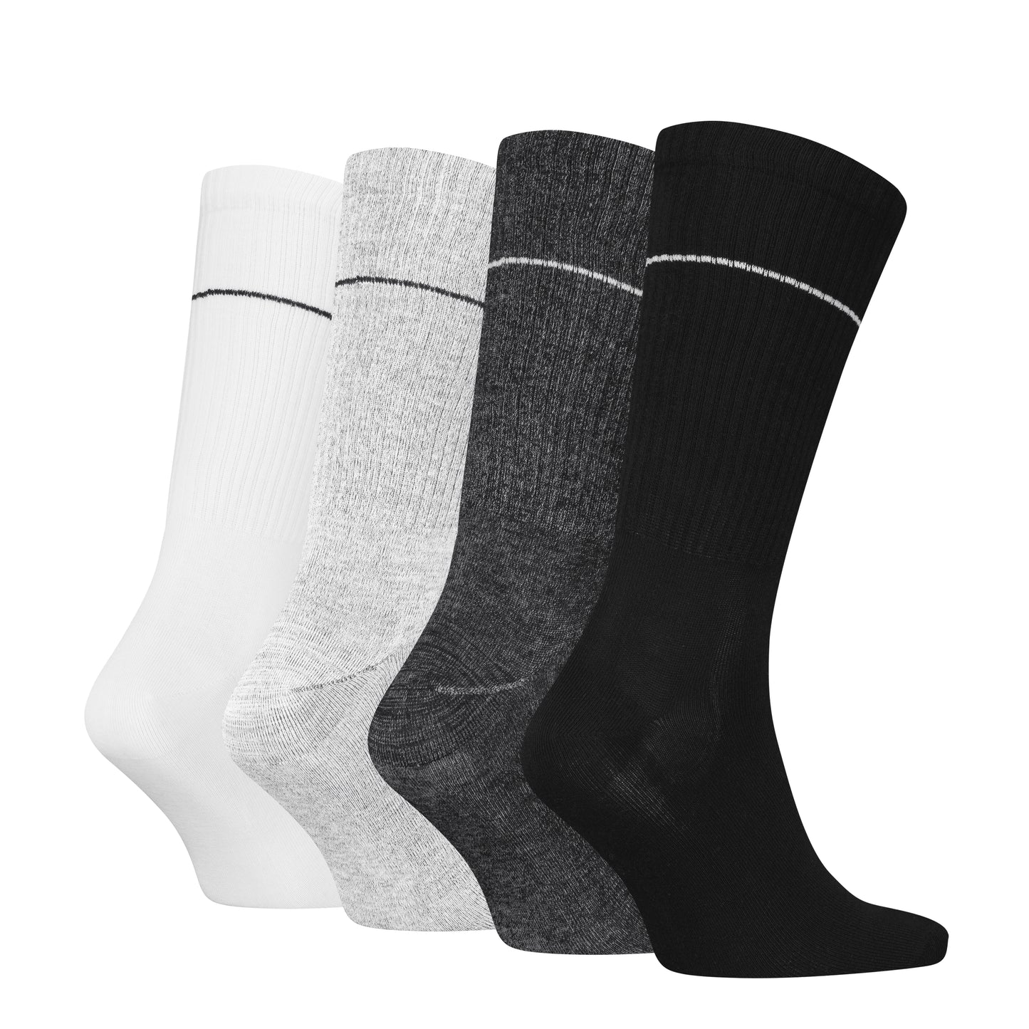 Calvin Klein 4 Pack Giftboxed Trainer Mens Crew Socks Black/White