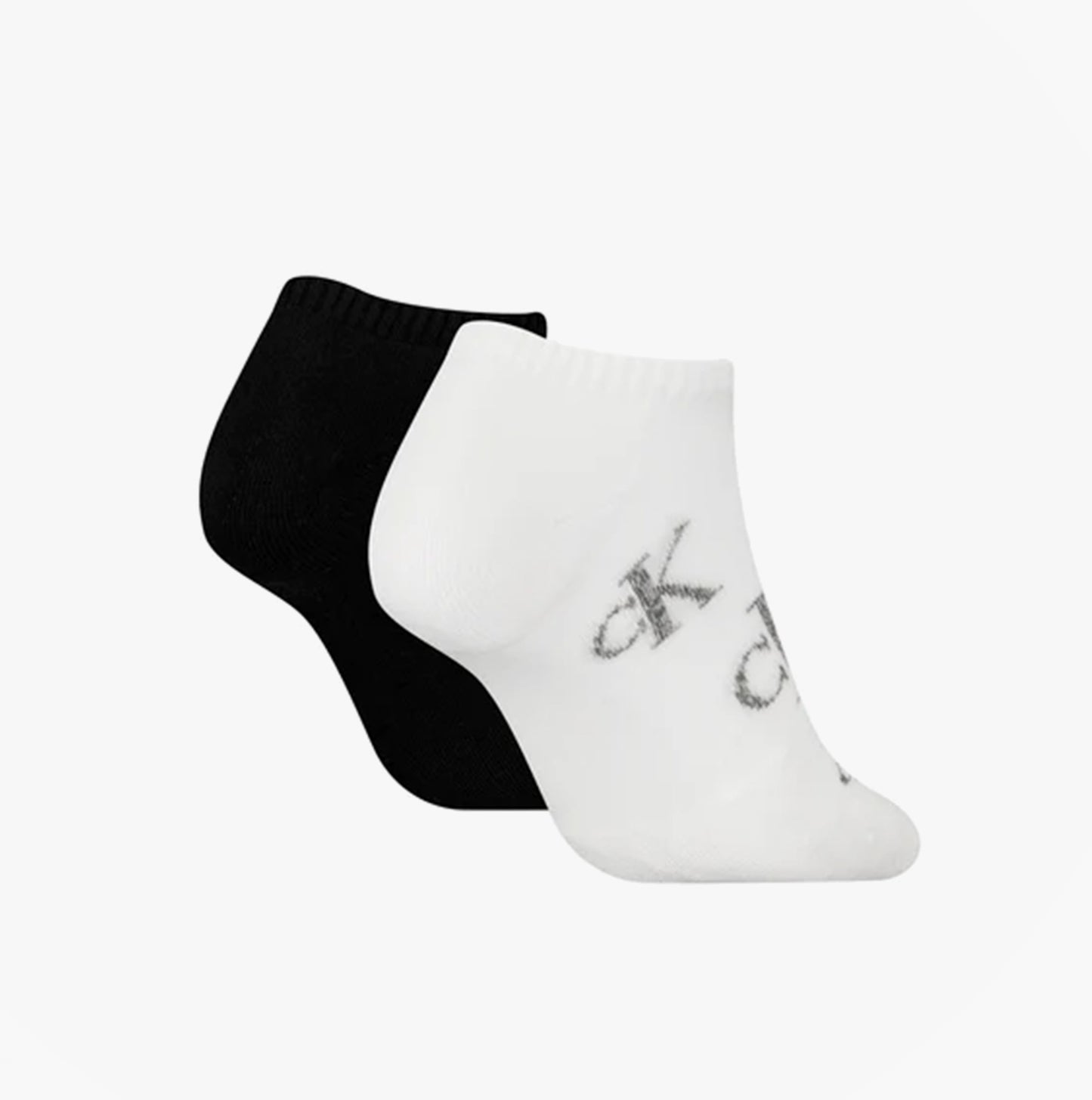Calvin Klein 2 Pack Trainer Womens Ankle Socks White/Black