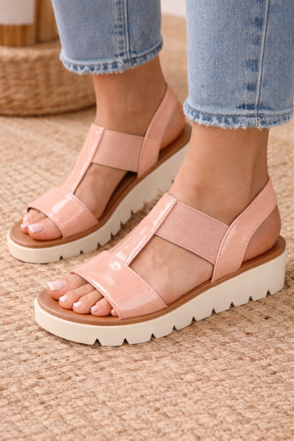 Cipriata ALADINA Womens Slingback Sandals Nude Patent