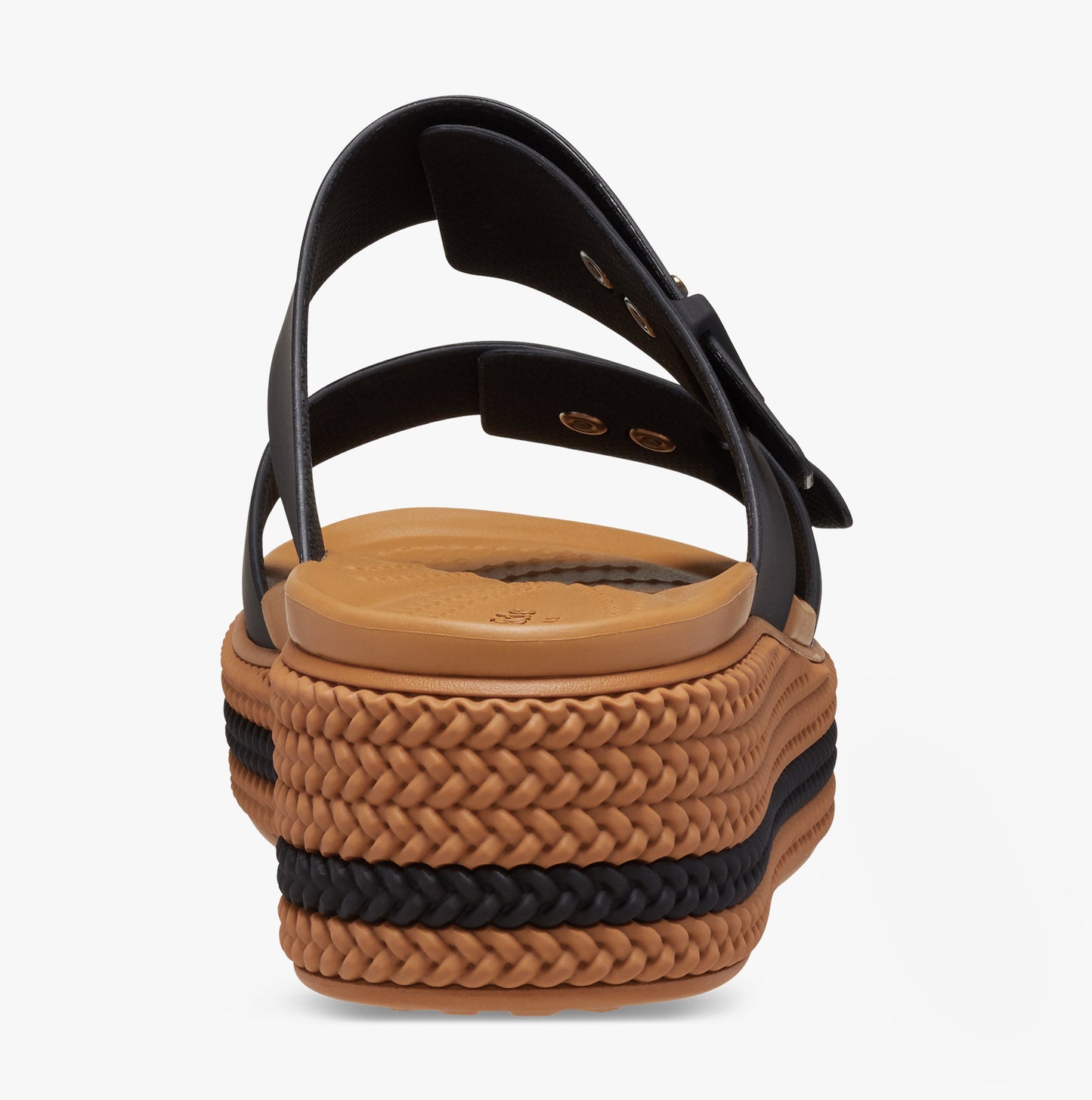 Crocs 209978-001 BROOKLYN WOVEN BUCKLE Womens Sandals Black