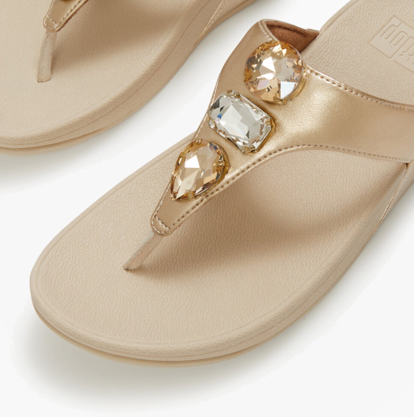 FitFlop LULU ULTRA Womens Toe-Post Sandals Platino