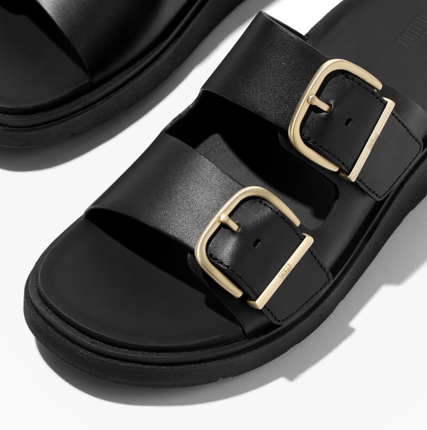 FitFlop GEN-FF BUCKLE Womens Cross Strap Sandals Black