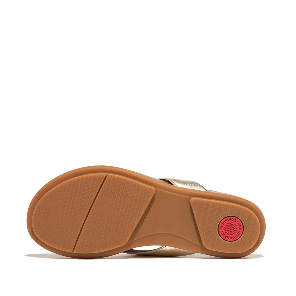 FitFlop GRACIE LEATHER Womens Flip Flops Platino