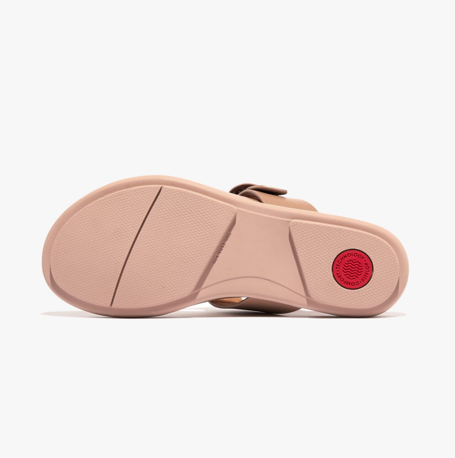 GRACIE RUBBER-BUCKLE LEATHER Womens Toe Post Beige