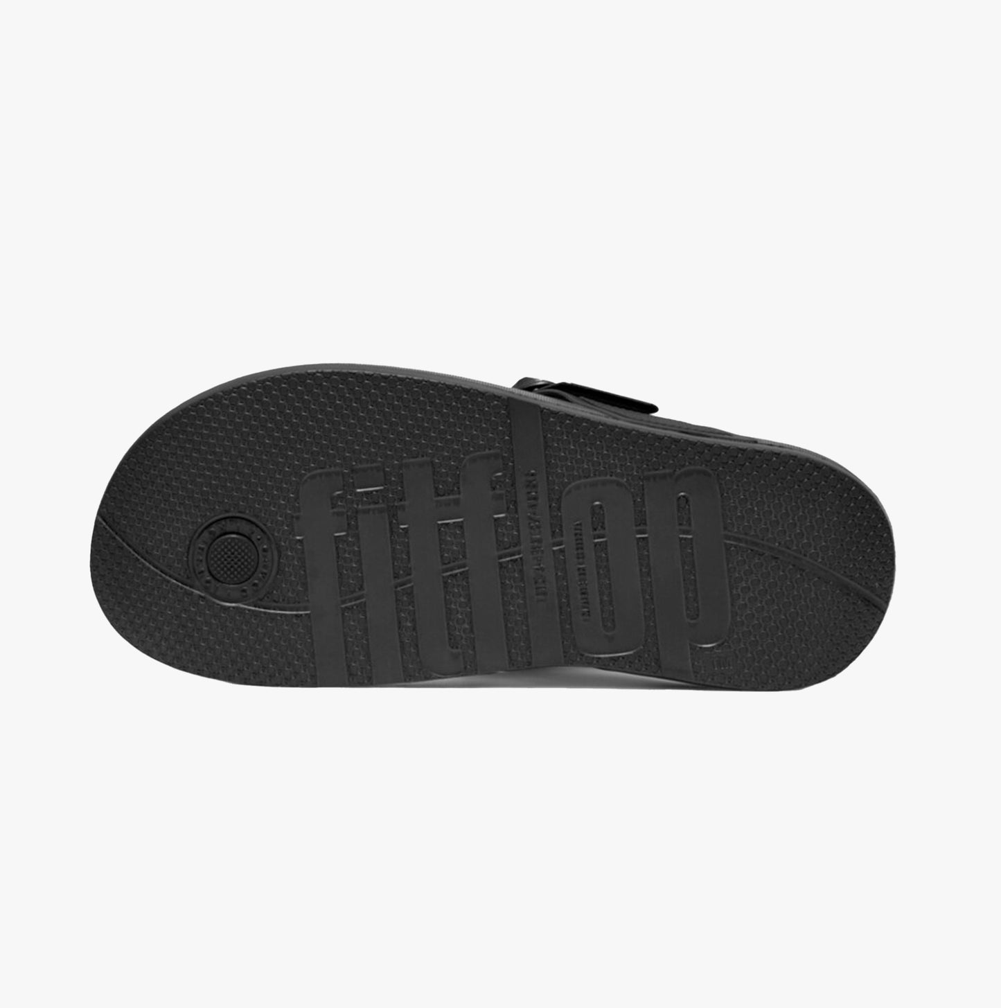 iQUSHION ADJUSTABLE BUCKLE Womens Toe Post Sandals All Black