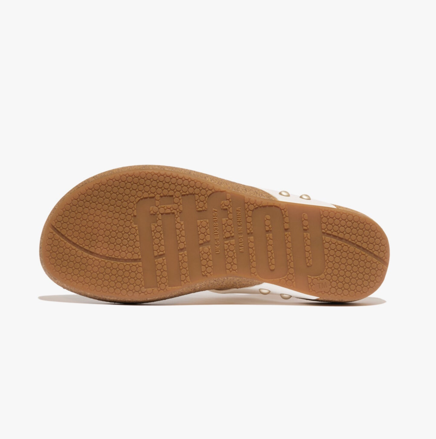 FitFlop iQUSHION LEATHER Womens Toe Post Urban White