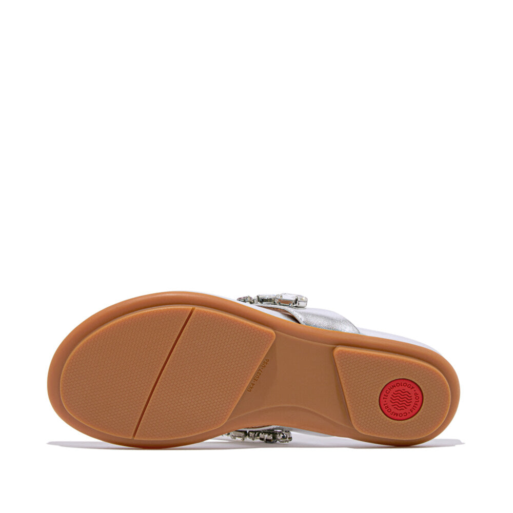 FitFlop GRACIE JEWEL-DELUXE Womens Flip Flops Silver