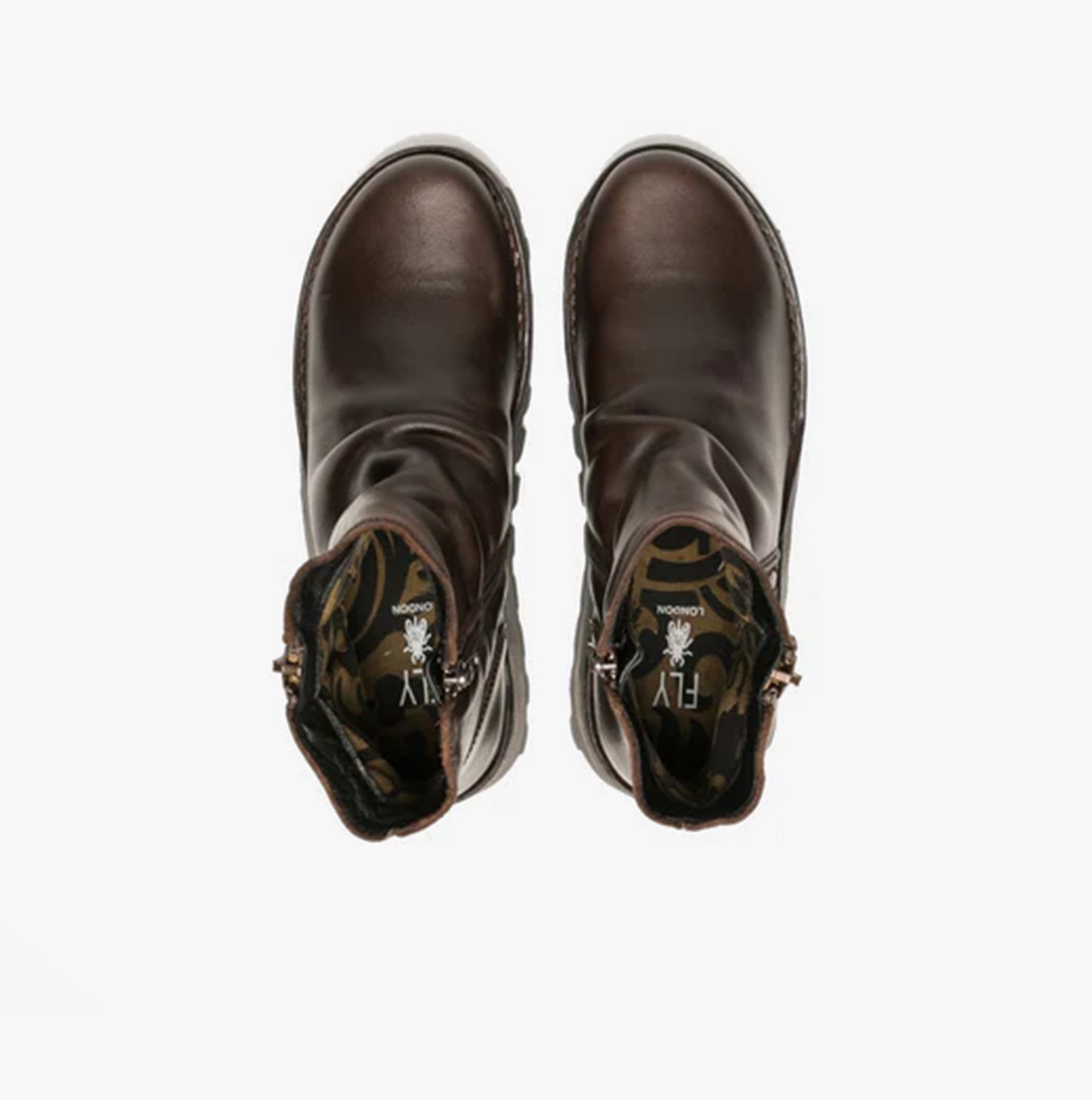 Fly London MON944FLY Womens Ankle Boots Dark Brown