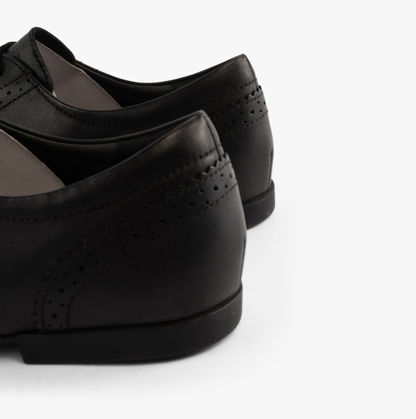 PLIE Girls Leather Brogue School Shoes Black