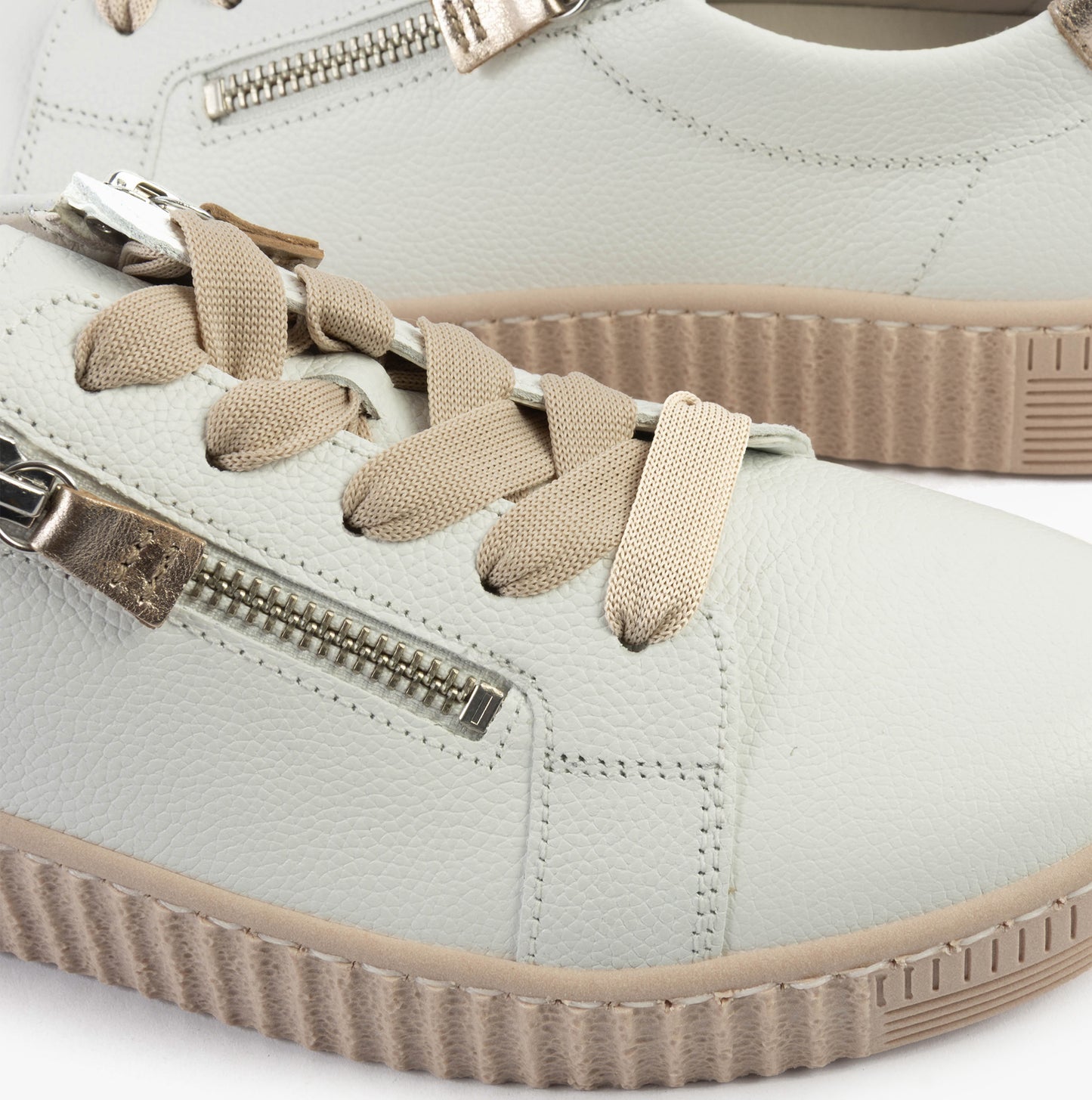 WISDOM Womens Trainers White Pink