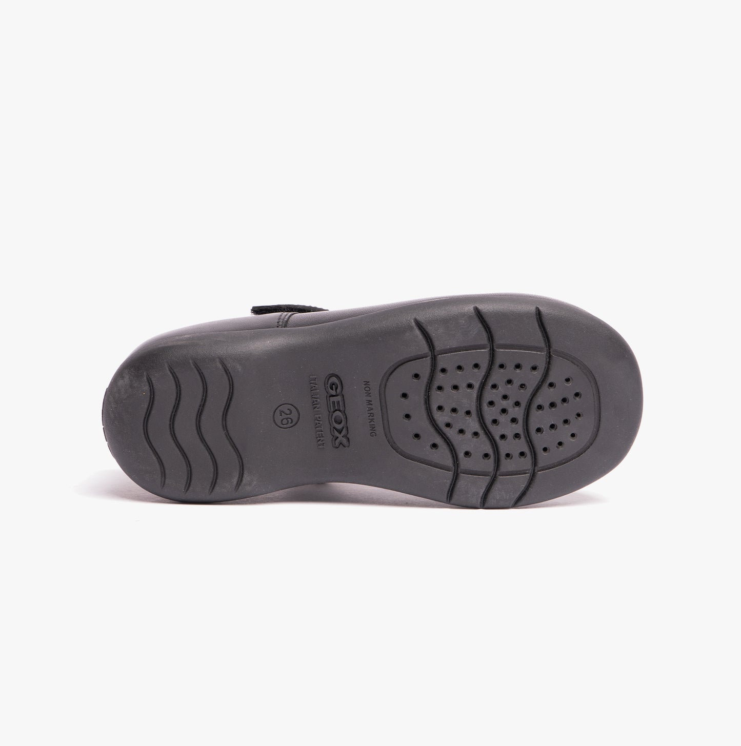 NAIMARA G A Girls Leather Touch Fasten School Shoes Black