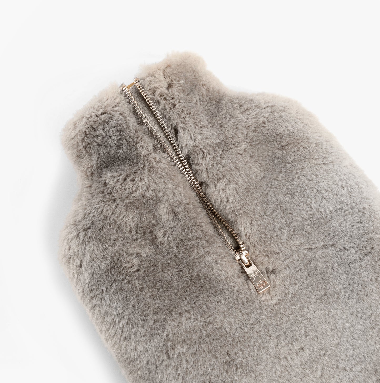 House of Slippers CLARA Faux Fur Hot Water Bottle Cover Grey