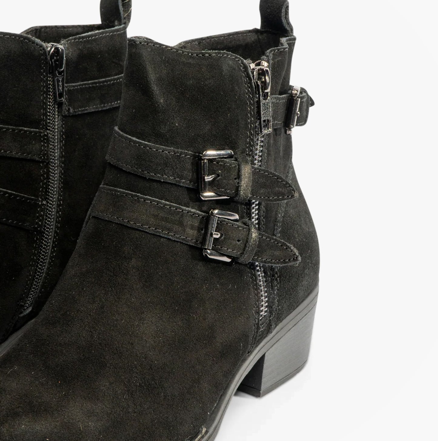 Hush Puppies JENNA Womens Leather Ankle Boots Black