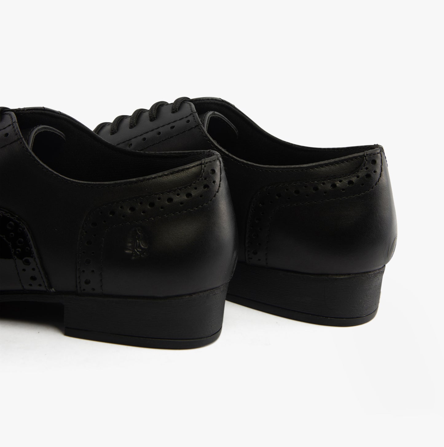 Hush Puppies KADA Girls Leather School Shoes Black