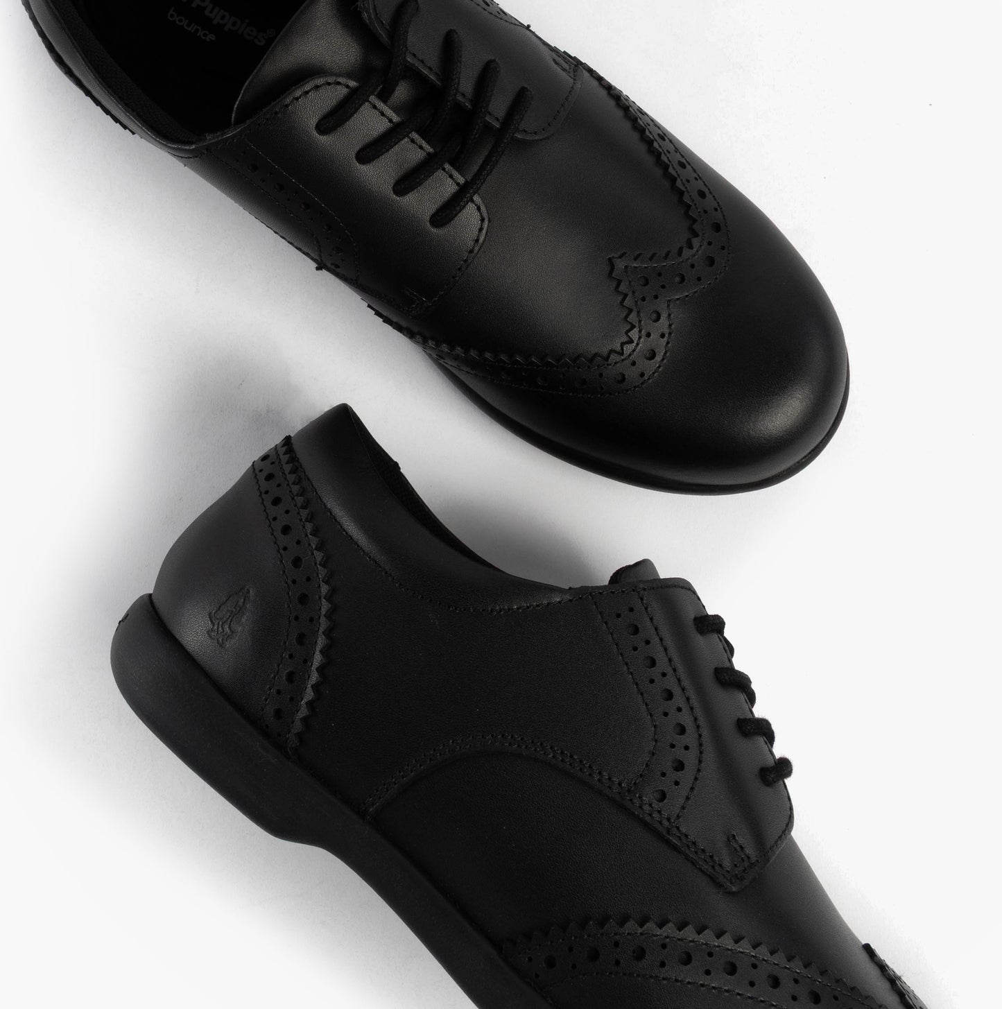 Hush Puppies BRIDGET Girls Leather School Shoes Black