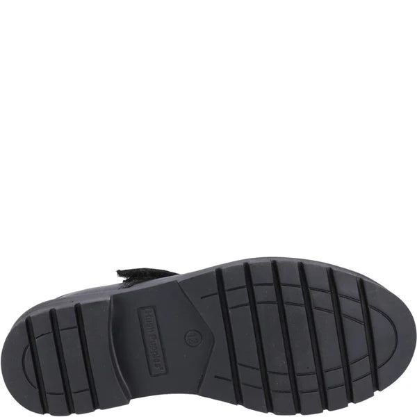 Hush Puppies TANYA Girls Leather School Shoes Black