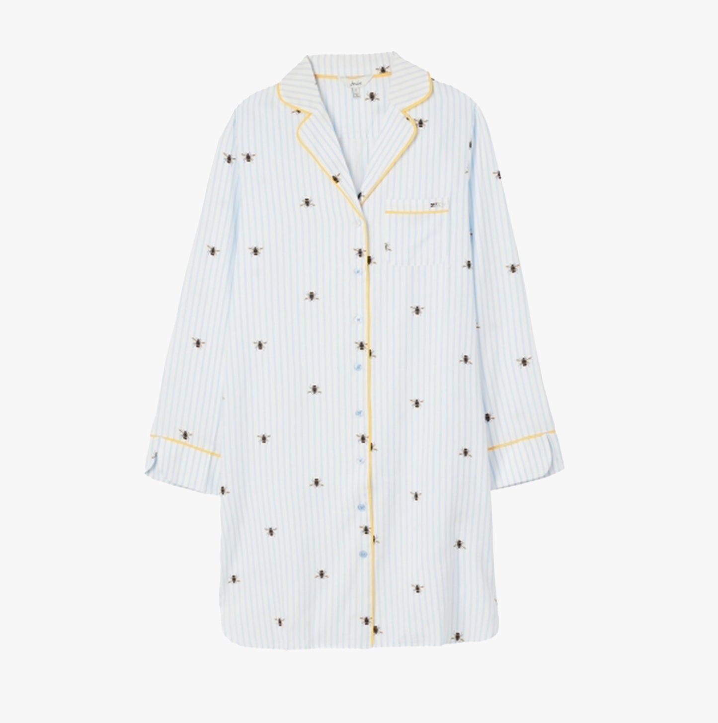 Joules LEILA LIGHT Womens Cotton Nightwear Blue Bee Stripe