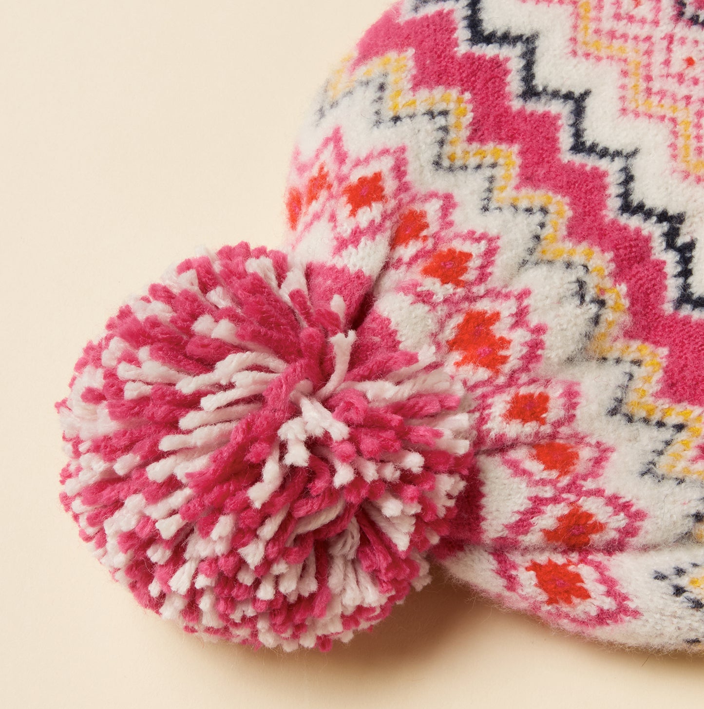 Joules KARA BOBBLE Womens Beanie Hat Pink