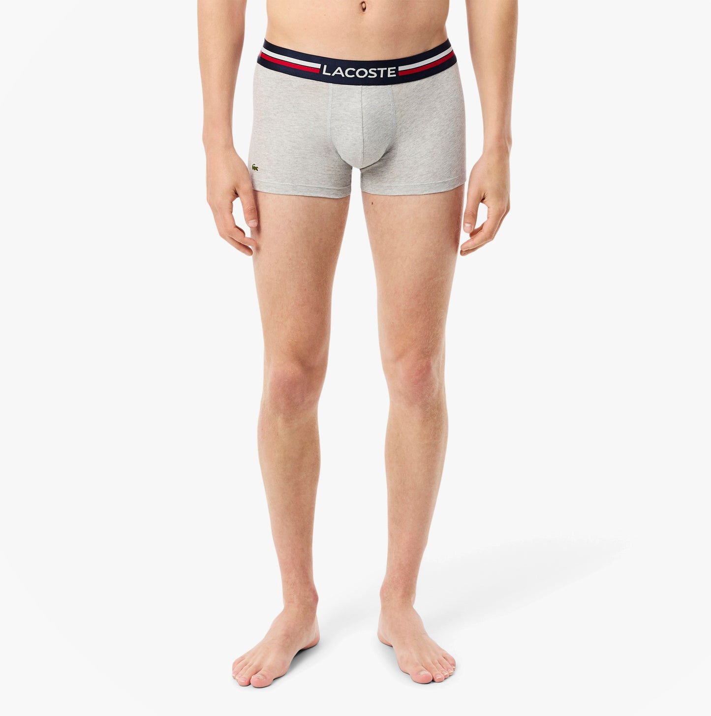 Lacoste 3 Pack Trunks Mens Trunks Navy Blue/Silver Chine/Red