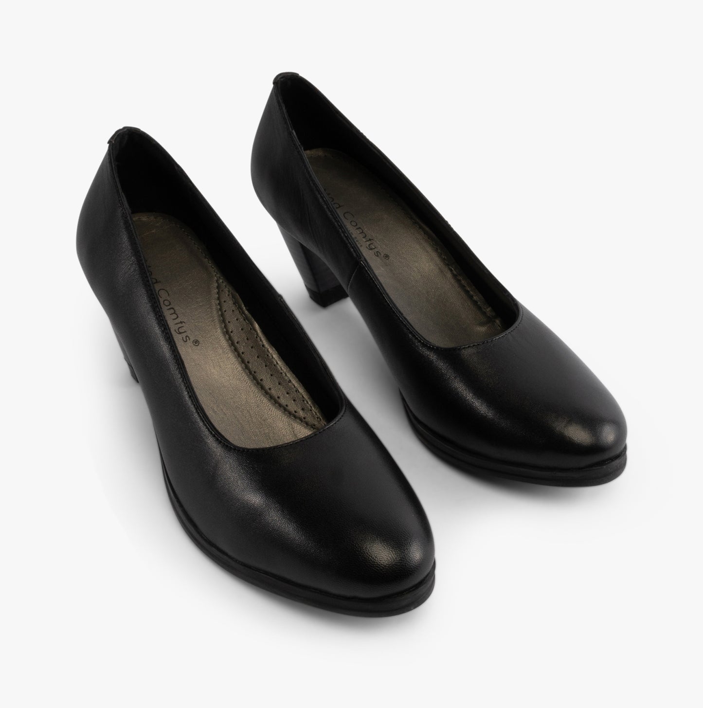 JULIETTA Womens Leather Court Shoes Black