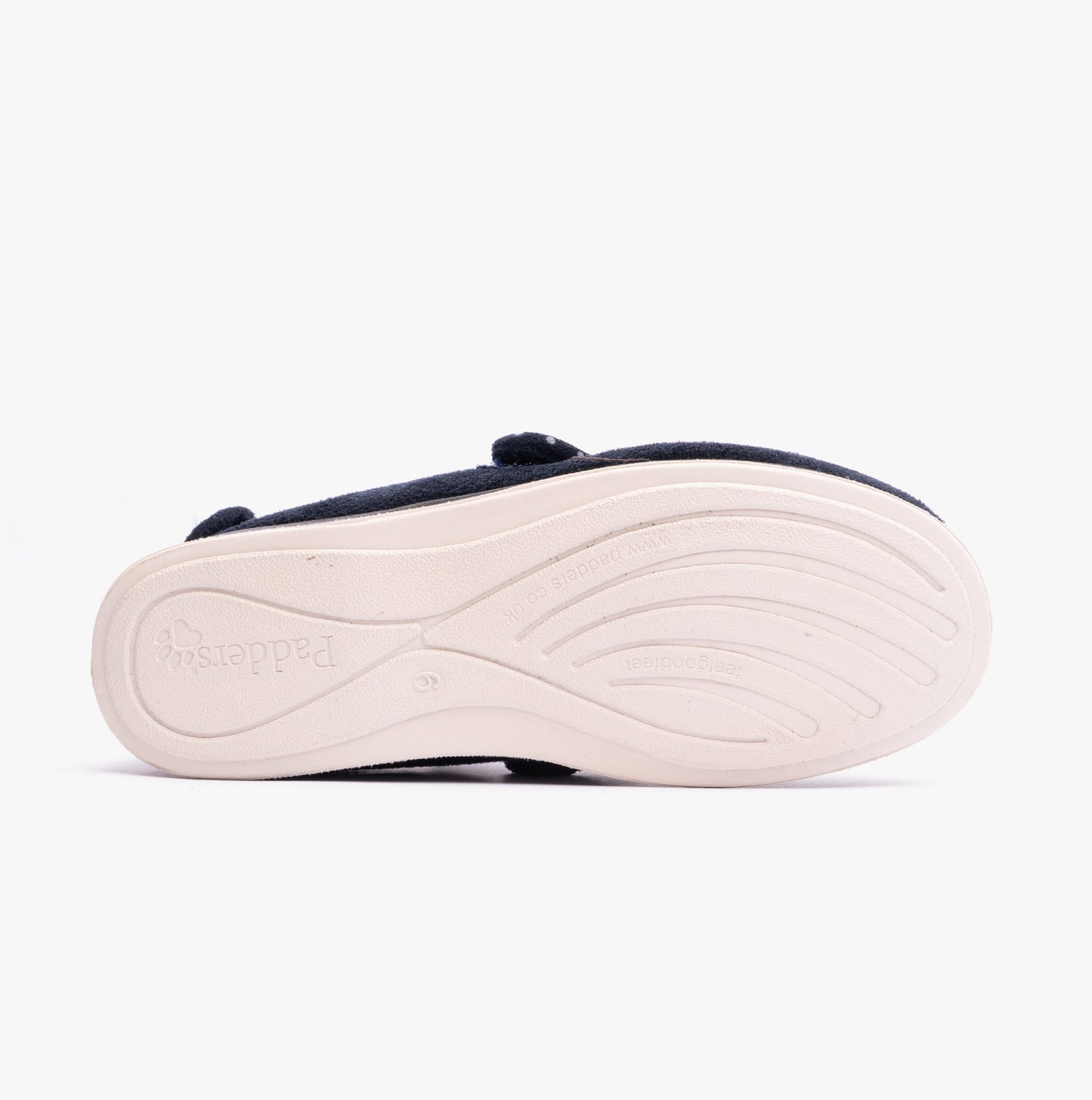 Padders ENFOLD Womens (2E Fit) Touch Fasten Full Slippers Navy