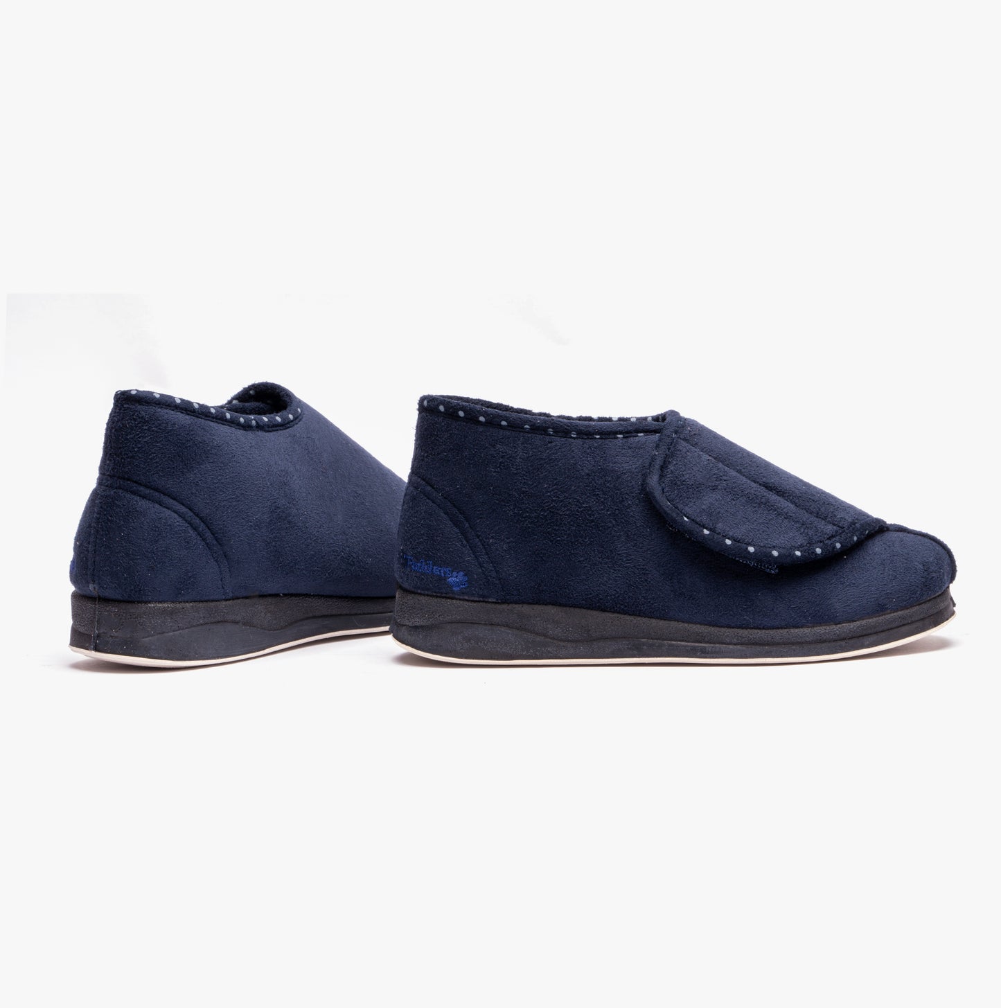 Padders CHERISH Womens (2E Fit) Touch Fasten Boot Slippers Navy