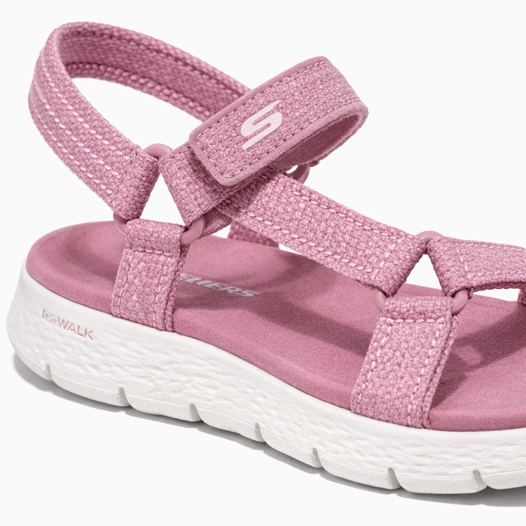 Skechers GO WALK FLEX SANDAL - SUBLIME Womens Ankle Strap Sandals Mauve/Pink