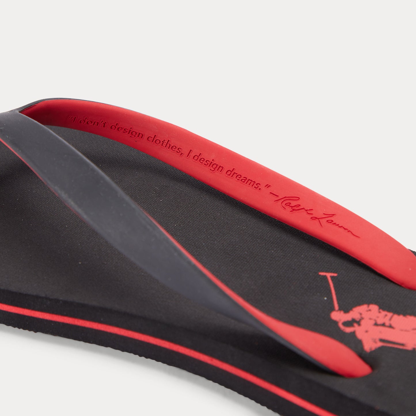 Polo Ralph Lauren BOLT Mens Flip-Flops Black/Red