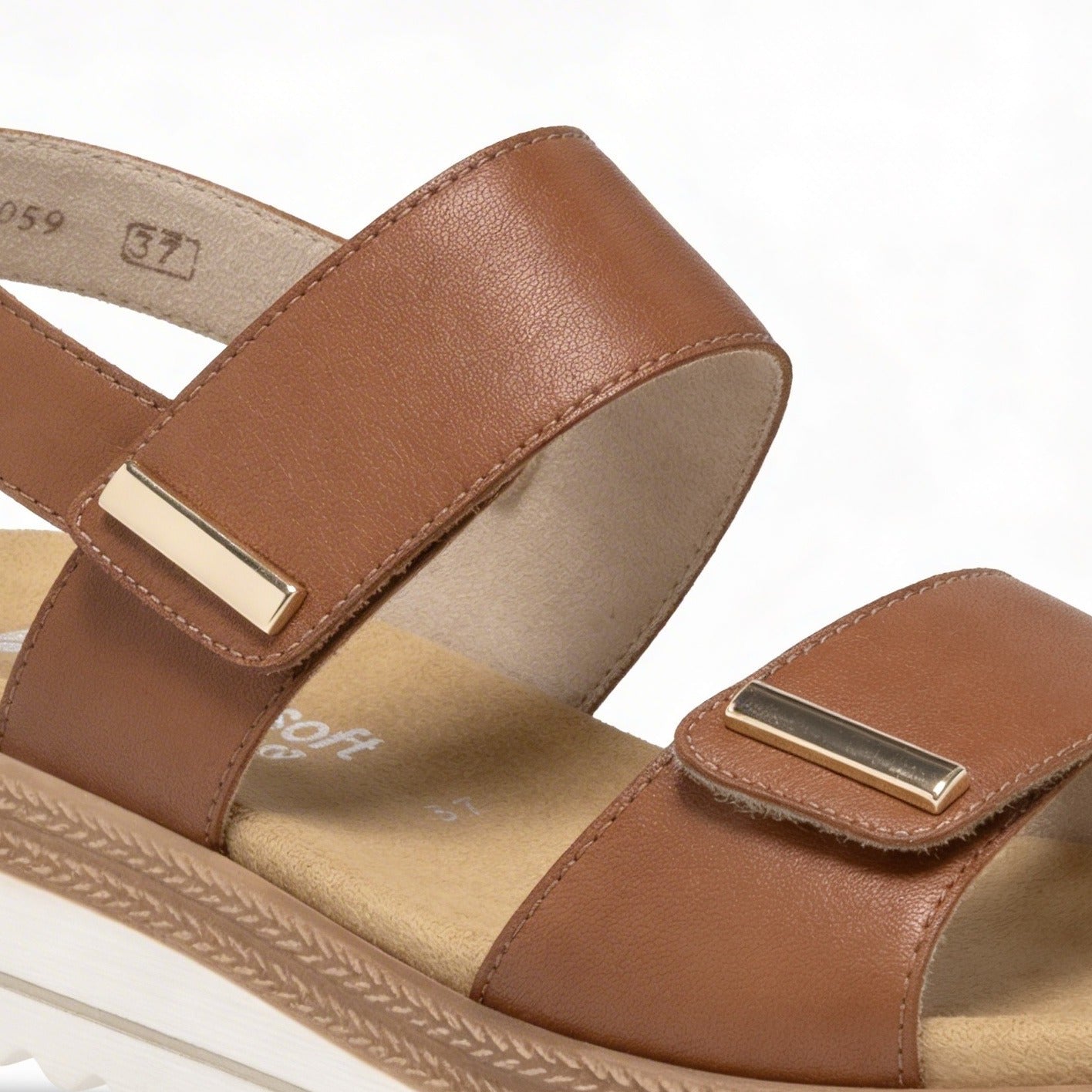 Remonte D0Q59 Womens Ankle Strap Sandals Brown