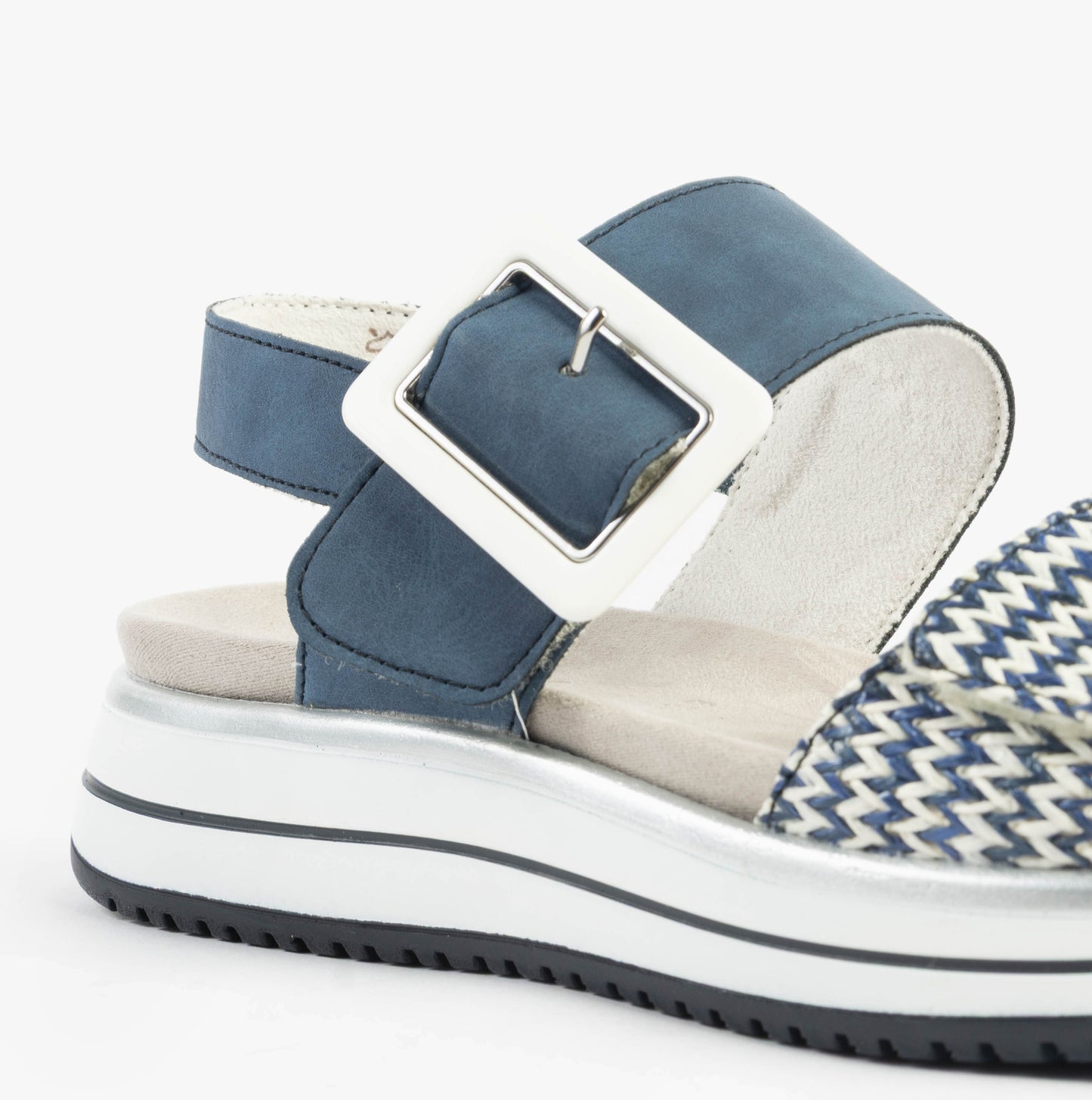 D1J53-14 Womens Sandals Blue Combination